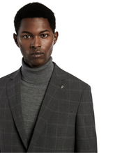 Slim fit windowpane coolmax suit